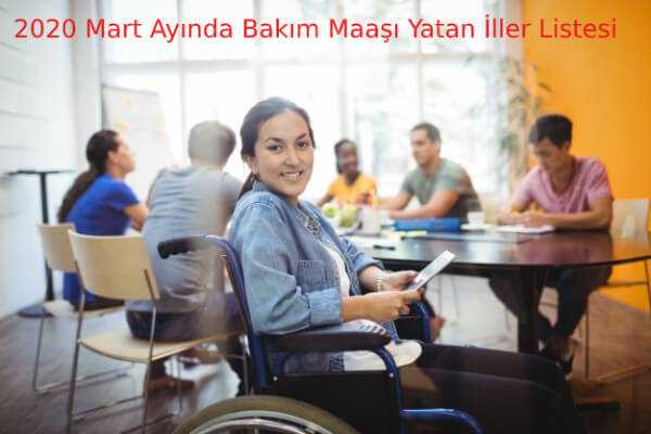 2020 Mart Ayı Bakım Maaşı Yatan İller