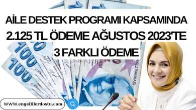 Aile Destek Programı Kapsamında 2.125 TL Ödeme | Ağustos 2023'te 3 farklı ödeme