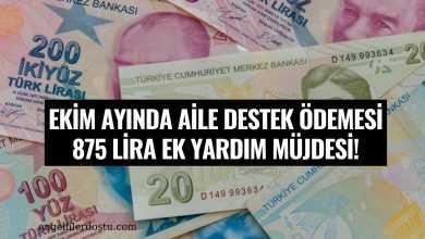 Ekim Ayında Aile Destek Ödemesi: 875 Lira Ek Yardım Müjdesi!